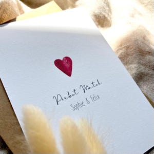 Personalisierte Glückwunschkarte "Herz" / mit Wunschtext und Namen / Hochzeit / Valentinstag / Muttertag / Vatertag / Postkarte / Klappkarte