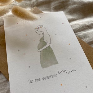 Personalisierte Karte Für eine wundervolle Mama / Schwangerschaft Bild 3