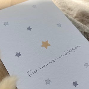 Personalisierte Trauerkarte für ein Sternenkind / Beileidskarte / Abschiedskarte / Postkarte / Klappkarte
