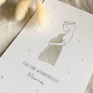 Personalisierte Karte "Für eine wundervolle Mama" / Liebe im Bauch / Schwangerschaft / Postkarte / Klappkarte
