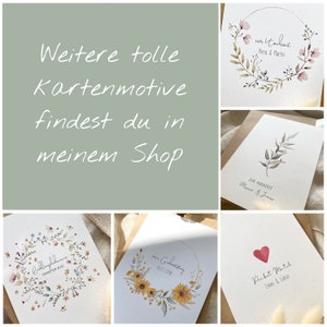 Personalisierte Karte Herz mit Wunschtext und Namen / Hochzeit / Valentinstag / Muttertag / Vatertag Bild 10