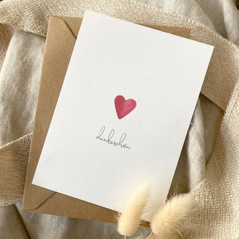 Personalisierte Karte Herz mit Wunschtext und Namen / Hochzeit / Valentinstag / Muttertag / Vatertag Bild 8