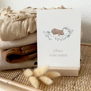 Personalisierte Geburtskarte "Baby" mit Wunschtext und Namen / Postkarte / Klappkarte