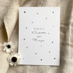 Personalisierte Glückwunschkarte "Konfetti" mit Wunschtext und Name / Geburtstag / Postkarte / Klappkarte