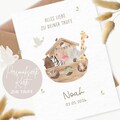 Personalized baptism card "Noah's Ark" / with name and date / greeting card for baptism, communion, confirmation, youth dedication