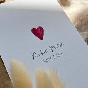 Personalisierte Glückwunschkarte "Herz" / mit Wunschtext und Namen / Hochzeit / Valentinstag / Muttertag / Vatertag / Postkarte / Klappkarte