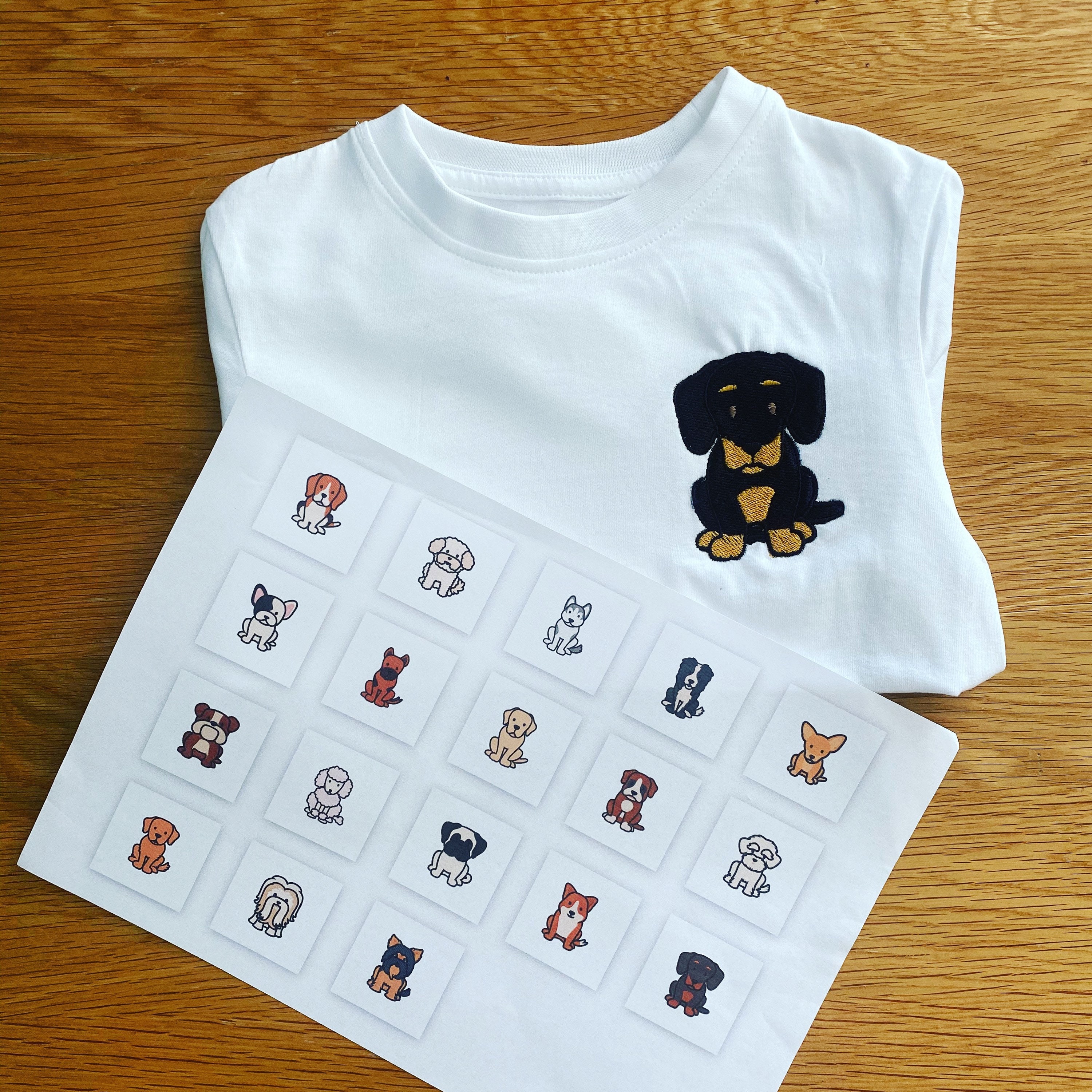Custom Dog TShirts Custom Embroidery Designs Range of dog Etsy