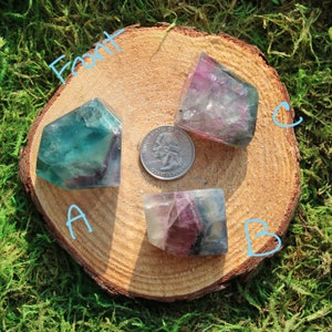 Fluorite Free Form Pieces #A-T