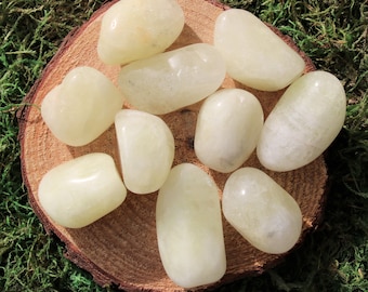 Yellow Sulfur Included Quartz Tumbled