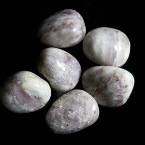 Lepidolite in Quartz Medium Tumbled