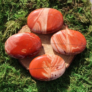 Banded Red Jasper Soap or Palm Stone A-D