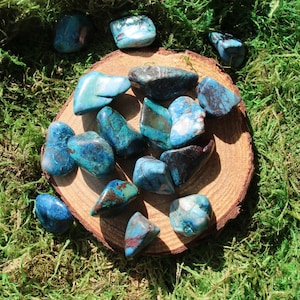 Shattukite in matrix Tumbled Medium