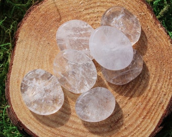 Clear Quartz Medium Medallions Thumb Stone