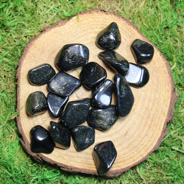 Lemurian Black Jade Tumbled Medium