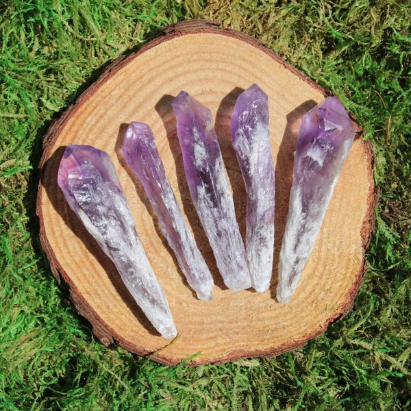 Wand Single Point Raw Amethyst from Brazil