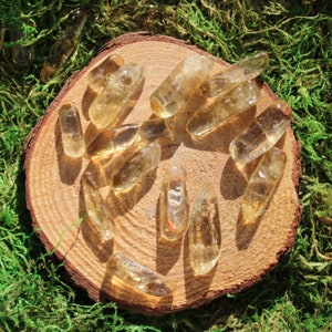 Natural African Citrine Points Tumbled