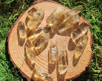 Natural African Citrine Points Tumbled