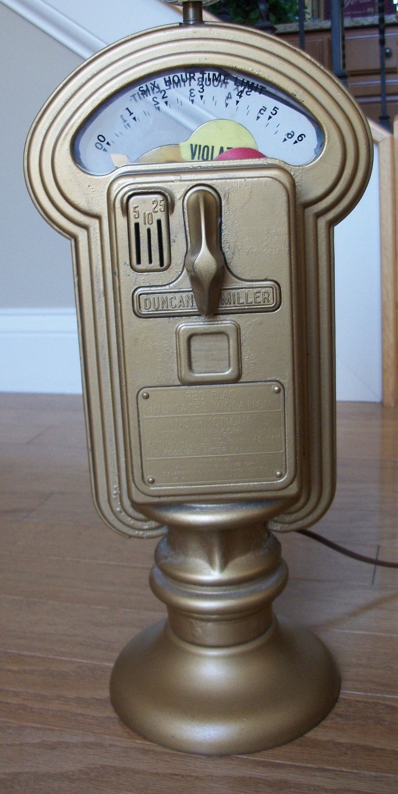 Vintage Duncan Miller Parking Meter Lamp Etsy