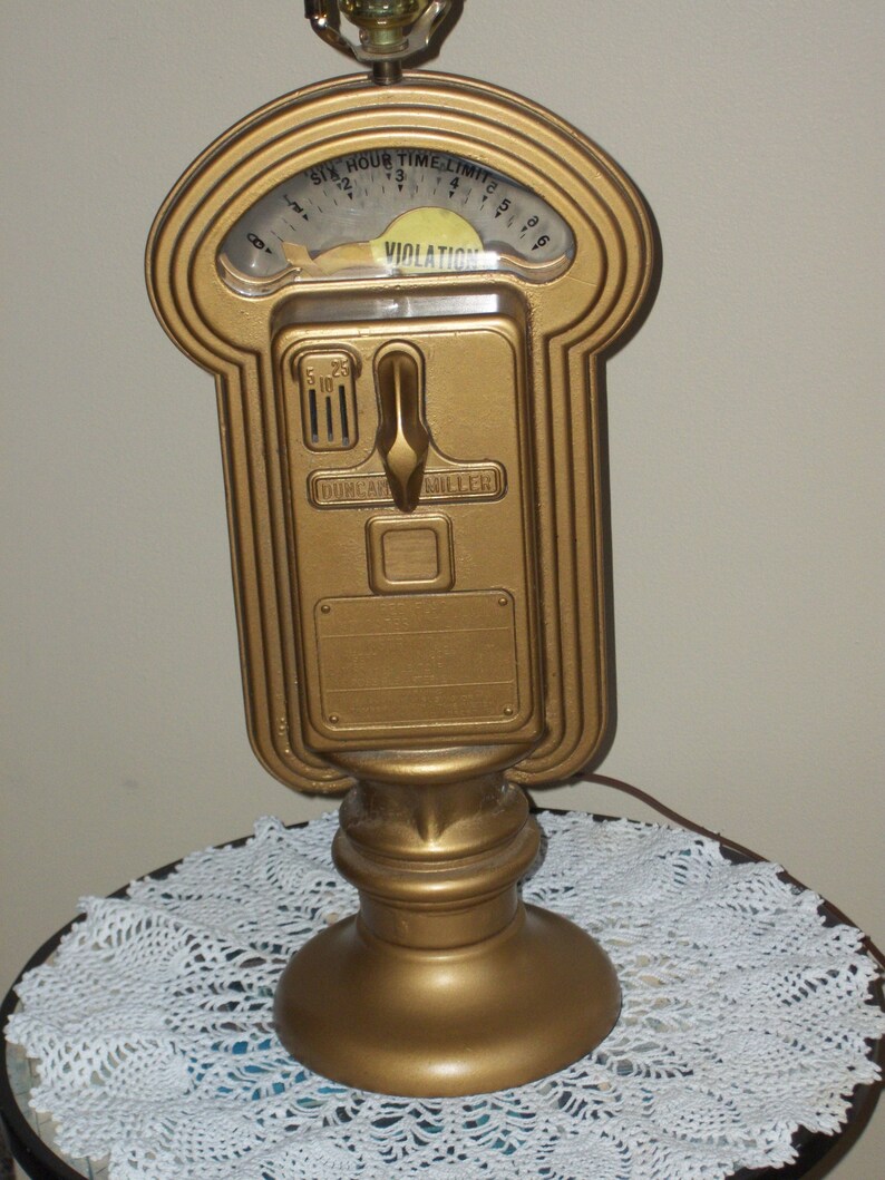 Vintage Duncan Miller Parking Meter Lamp Etsy