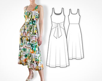 Sewing pattern | jersey dress Sophie | E-Book | size XXS-XL | pdf-download | with sewing instructions | sew your own summer trends