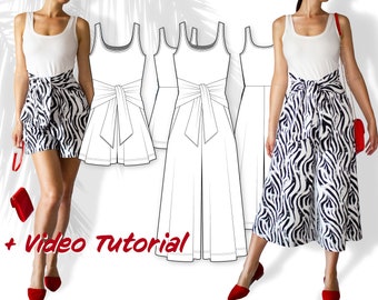 Sewing pattern | overall jumpsuit Sophie | E-Book | size XXS-XL | pdf-download | with video tutorial | sew your own summer trends
