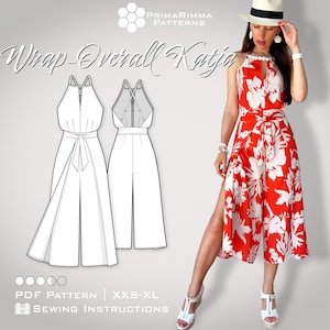 Sewing pattern | Katja wrap jumpsuit | Jumpsuit | E-book | Sizes 34-44 | Instant PDF download | With sewing instructions