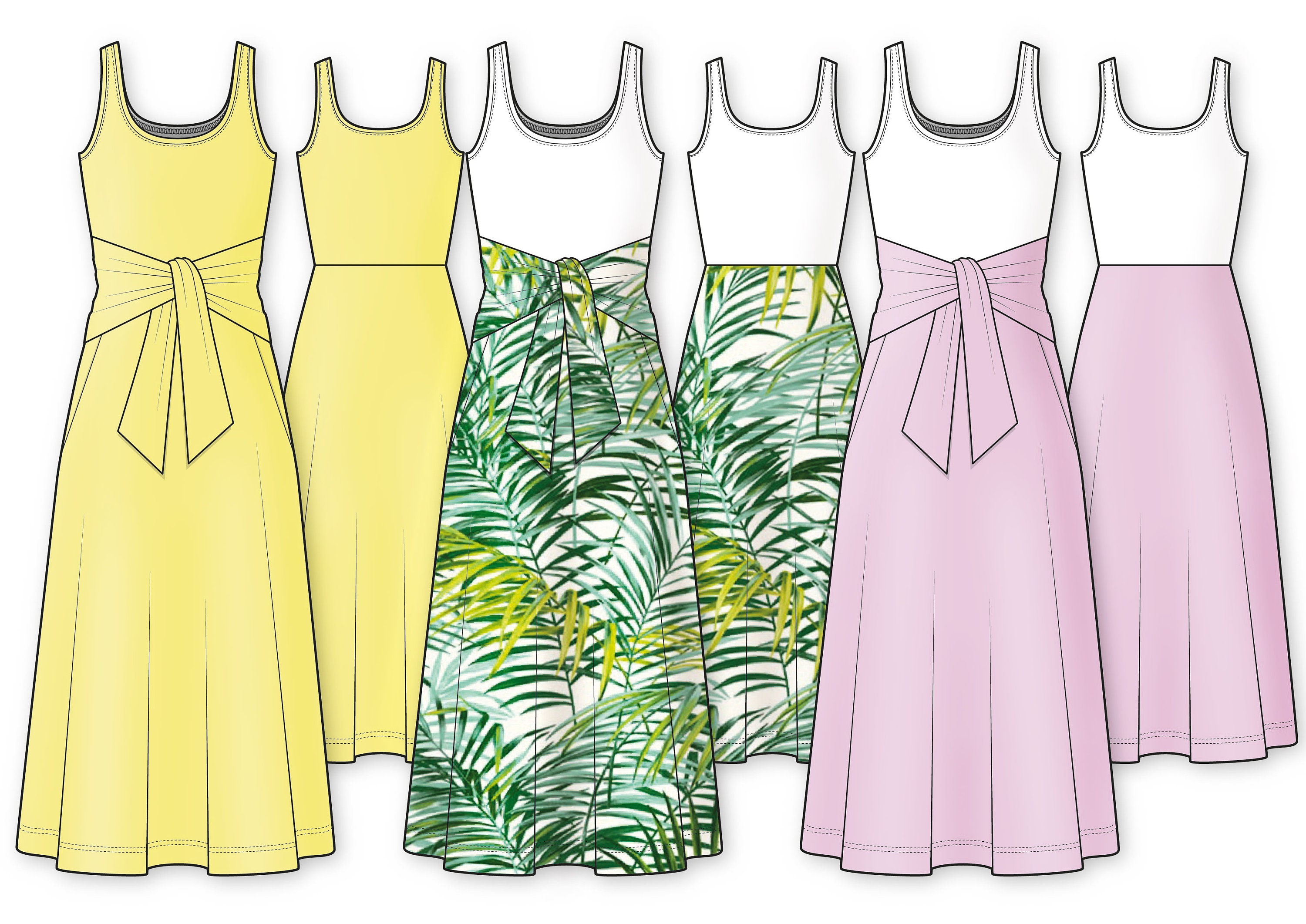 Sewing Pattern Jersey Dress Sophie Ebook Size XXSXL Etsy