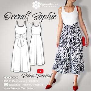 Schnittmuster | Jersey Overall Sophie | Jumpsuit | E-Book | Größen XXS-XL | PDF Download mit Video-Tutorial