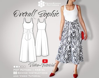 modelli di cucito | Maglia da lavoro Sophie | tuta | E-book | Taglie XXS-XL | Scarica PDF con video tutorial