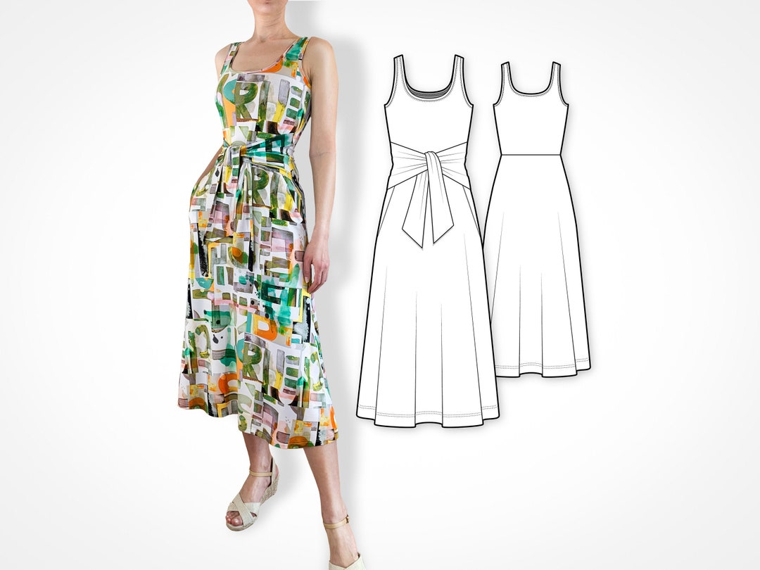Sewing Pattern Jersey Dress Sophie Ebook Size XXSXL Pdfdownload With