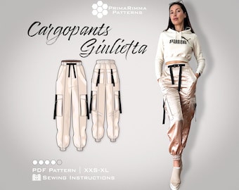 PDF Sewing Pattern Cargo Pants Giulietta | Sizes XXS-XL | Instant Download