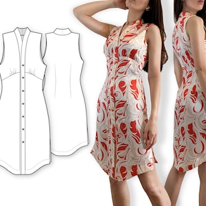 Sewing pattern | button-down dress Amelie | E-Book | Size XXS-XL | pdf-download | with sewing tutorial | sew your own summer trends