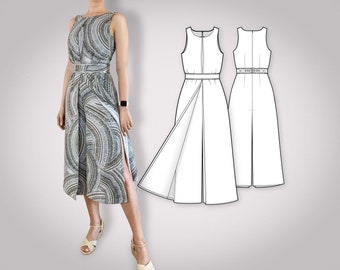 Sewing pattern | Overall Samanta | E-Book | Jumpsuit | Size XXS-XL | pdf download | with sewing tutorial | sew your own summer trends