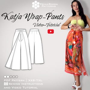 Wrap Pants Sewing Pattern Katja | Thai Pants PDF Pattern | Sizes XXS–7XL | With Video Tutorial | Instant Download