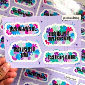 Black History Month Sticker Sheet, Black History Month Stickers, Black Lives Matter Stickers, BLM Stickers, Vinyl Stickers, Sticker Sheet
