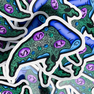 Waterproof Pizza Vinyl Sticker: Matte Finish