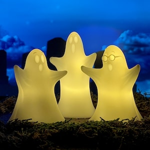 Halloween Ghost Trio Decorations with Light- Made in the USA