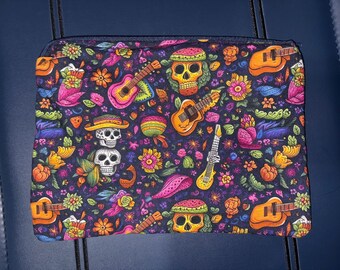 Day of the dead make up bag/ pencil pouch