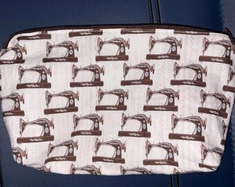 Sewing machine make up bag/ pencil pouch