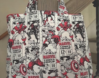 Bolso de mano de superhéroe - tamaño para niños pequeños/tamaño bolsa de almuerzo