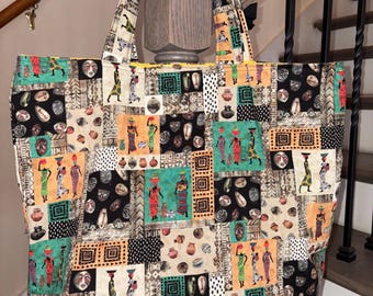 Ethnic- African culture and ladies Tote Bag