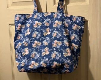 Elsa and Anna tote bag
