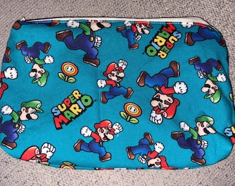 Mario, Luigi, Yoshi make up bag/ pencil pouch