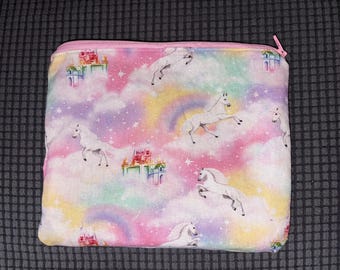 Unicorn  make up bag/ pencil pouch