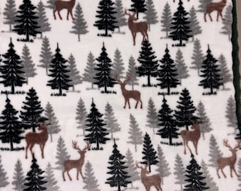 Deer flannel baby blanket