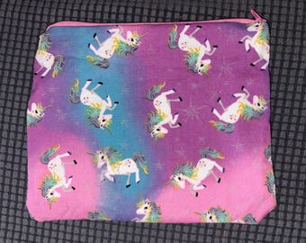 Unicorn  make up bag/ pencil pouch B