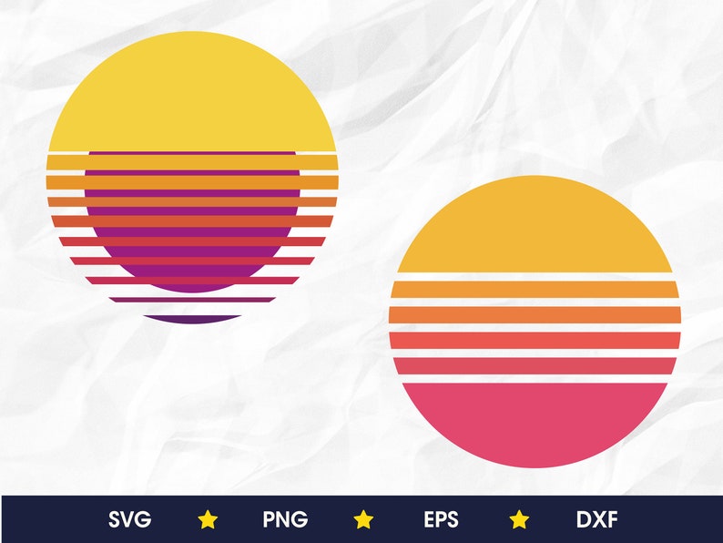 Retro sunset svg 1980 sunset svg vintage sunset svg 1980 ...