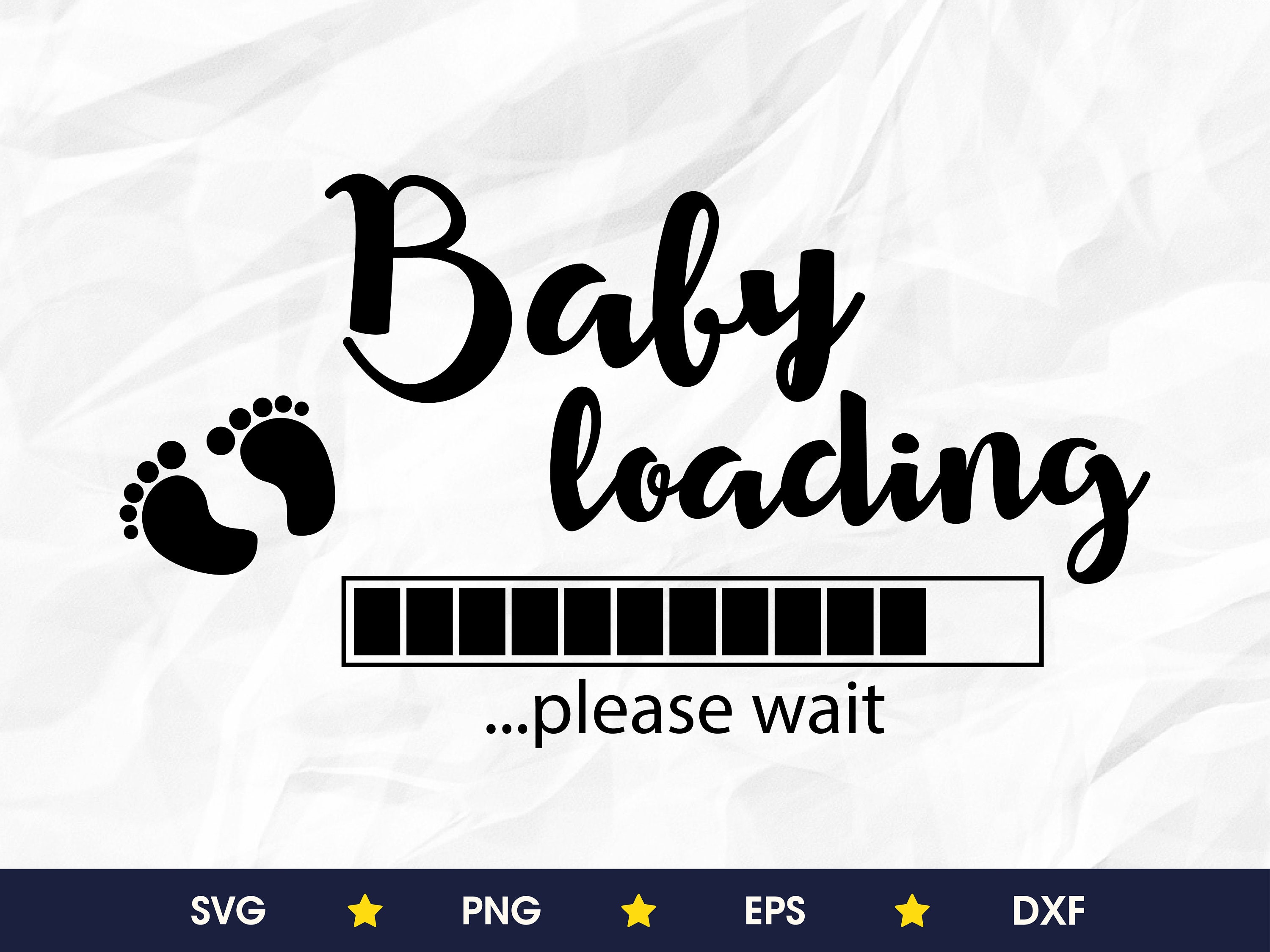 Baby loading svg png eps dxf | Etsy