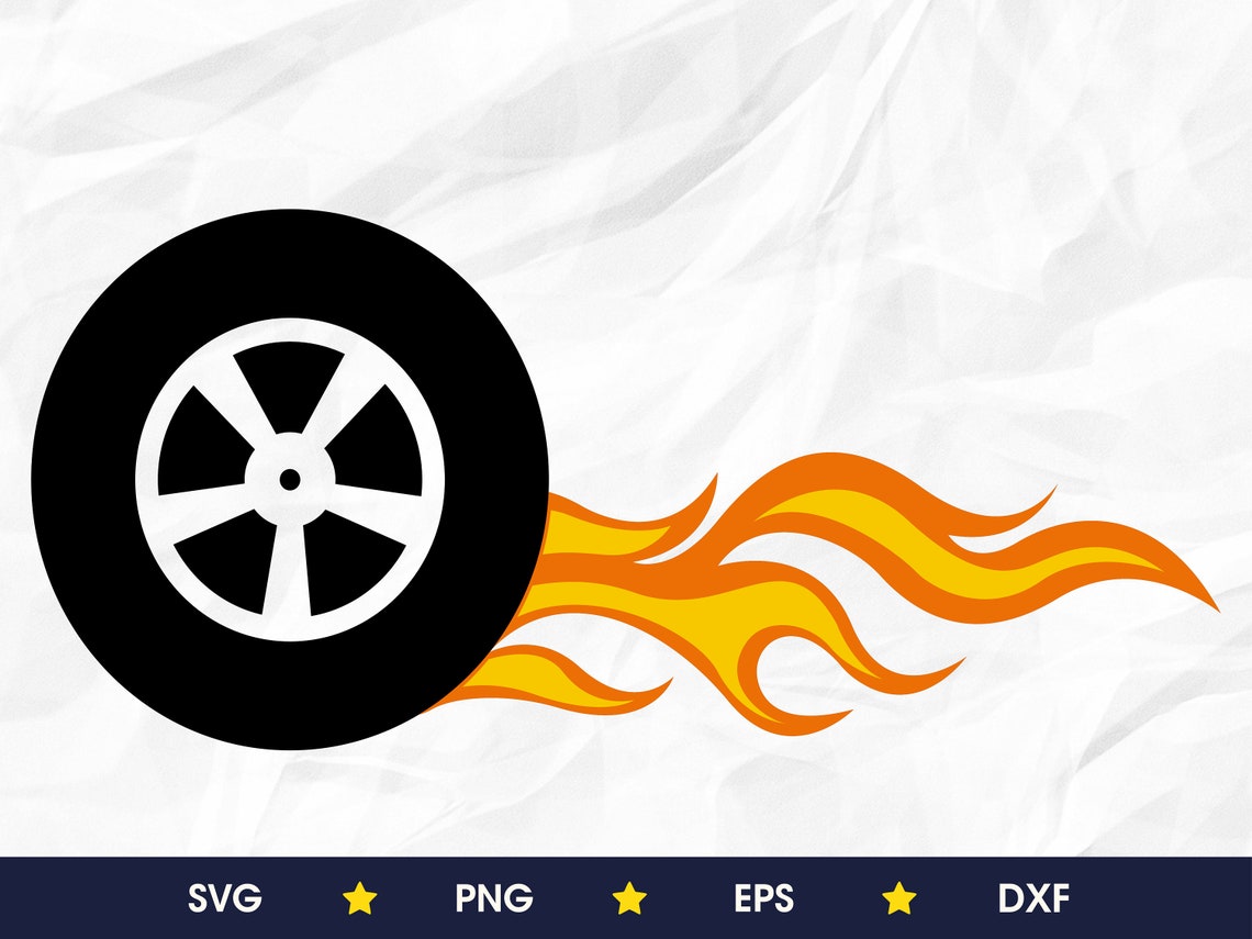 Wheel flame svg png eps dxf | Etsy