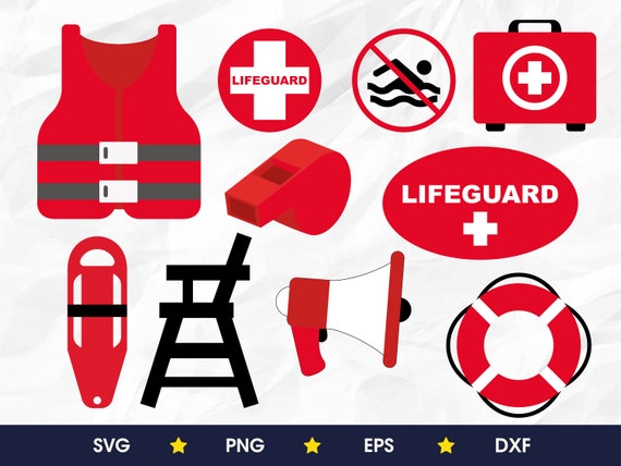 Lifeguard Svg Bundle Png Eps Dxf | Etsy